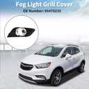 Fog Light Grill for Buick Encore 2013-2016 No.95470235 Front Right Front Lower Bumper Fog Light Cover Inserts Black,Silver Tone 1 Pc