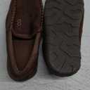 Zizor Men's Moccasin Slippers With Memory Foam, House Shoes for Indoor Outdoor (8, Coffee)