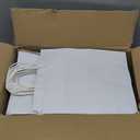 RACETOP White Paper Bags with Handles Bulk 8"x4.5"x10.8" 100Pcs Gift Bags Medium Size, White Gift Bags with Handles, Gift Bag Bulk for Retail, Party, Shopping, Merchandise