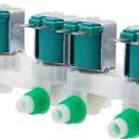Washer Water Inlet Valve Compatible with Sam-sung WA52J8060AW/A2 WA52J8700AP/A2 WA52J8700AP/AA WA52J8700AW/A2 WA52M7750AV/A4 WA52M7750AW/A4 WA52M8650AV/A4 WA52M8650AW/A4 WA54M8750AV/A4 WA54M8750AW/A4