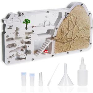 Ant Farm Castle - Large Viewing Area - Care for Live Ants - Ant Colony Observation Kits with Sand Habitat - Educational Science Gifts for Boys, Girls - Ant Farms for Kids, Adults, Student (Yellow)