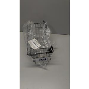 DII Metal Wire Mesh Stackable Utility Storage Bin, Small Rectangle, 13x6x7", Black
