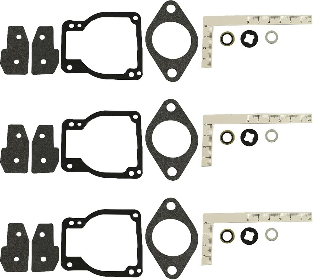 1395-811223-1 18-7211-1 Carburetor Rebuild Kit Replacement for 30 40 45 50 55 60 65 70 75 80 90 Hp Mercury Mariner Outboard Engines 3 Pack
