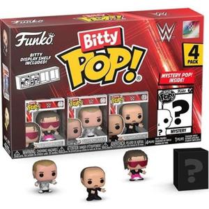 Funko Bitty Pop! : WWE Mini Collectible Toys 4-Pack - Bret “Hit Man” Hart, Shawn Michaels, “Mean” Gene Okerlund, & Mystery Chase Figure 