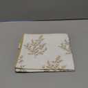 VAGMINE Embroidered Botanical Accent Pillow Cover 18x18  Ivory Cotton Square Cushion Cover for Chair & Couch Styling  Leaves