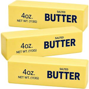 3PCS Butter Squishy Stress Toy,Soft Novelty Toy,Realistic Butter Stick Fidget, Slow Rising Soft Squeeze Toy for Adults Stress Relief & Anxiety Relief (3PCS Butter 01)