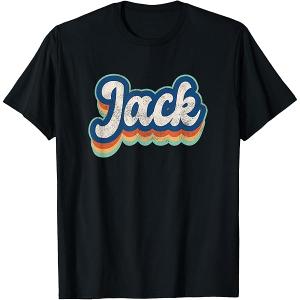 Jack First Name Boy Vintage Style 70s 80s Personalized T-Shirt, Size M