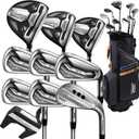 PGF Labs BD-77 Complete Golf Club for Men & Women, 10-Pieces, Flex: Regular, Right-Handed, 1# Drive, 3# Fairway Wood, UT Hybrid, 6#,7#,9#, 56°#, P# Irons and Putter