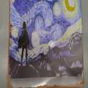 MBNTJHT DIY Anime Diamond Art Kits for Adults Beginners,Easy Starry Night Diamond Painting Kits for Adults,Cartoon Full Drill Gem Art Kits for Home Wall Decor 8x12