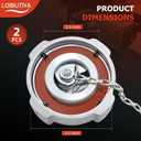 2 Pack 3" Female 1/4 Turn Locking Fuel Tank Cap, Compatible with Freightliner Century 112, Cascadia 125, Columbia 112 120, Aluminum Truck Gas Cap, Replace 03-37017-000 03-37017-002 572.1018