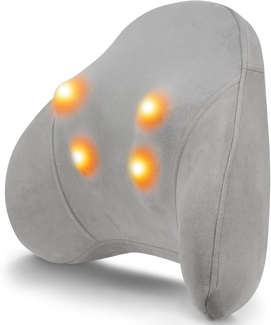 BIBIRE Shiatsu Back Massager with Heat - Deep Tissue Massage for Neck, Shoulder & Lower Back Pain Relief - Rechargeable Portable Back Massager for Home, Office, Car