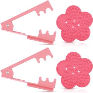 WILLBOND 2 Sets Rose Thorn Stripper Tool, Rose Stem Leaf Thorn Stripper Tool Kit Floral Stem Remover Crafting Tools for Valentine's Day and Mother's Day DIY Florist Garden Floral(Pink)