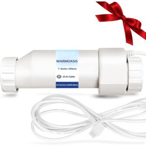 Salt Cell T15 Series Compatible with Hayward T15/T9/T3 Cell,Salt Generator for Inground Pool up to 40,000 Gallons,3 Years Warrnaty Service,Compatible with AqxxRite,SwimPxxx,AqxxPlus White