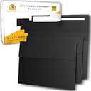 55 5x7 Black Invitation Envelopes - For 5x7 Cards - A7 - (5 ¼ x 7 ¼ inches) - Perfect for Weddings, Graduation, Baby Shower - 120 GSM - Peel, Press & Self Seal - Square Flap