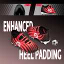 AMZZPIK Kids Soccer Cleats for Little/Big Kid Size 11C-6Y Youth Professional Cleat for Boys and Girls (Fuchsia/Black)