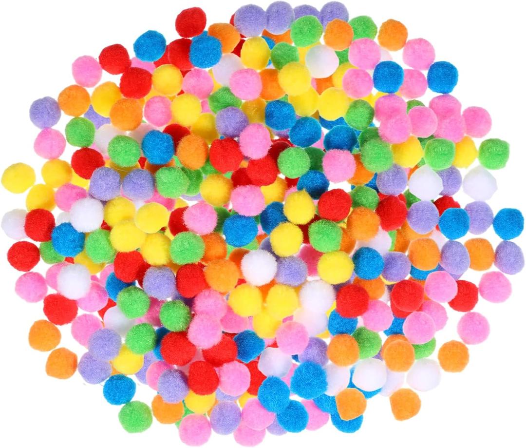 200 Pieces Pom Poms Craft, 1 Inch Craft Pompoms Soft and Fluffy Pom Poms for Crafts Pompom Balls for DIY Arts, Crafts Projects, Home Decorations(Multicolor Bulk)