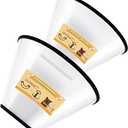 Soft Dog Cone Collar, 2 PCS (for Right Size) Flexible Plastic Cone for Dogs After Surgery, Dog Recovery Collar, Adjustable E-Collar for Large/Medium/Small Dogs Cat, Comfy Elizabethan Collar (M)
