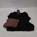 Ficerd 3 Pack 92% Cotton Ribbed Maternity T-Shirts for Women, Mock Turtleneck Side Ruched Slim Short Sleeve Pregnancy Tops (XX-Large, Black, White, Coffee)