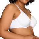 Vanity Fair Women's Full Figure Beauty Back Smoothing Bra with Lace, 4-Way Stretch Fabric, Lightly Lined Cups 42DD (White, XXXL)