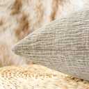 CaliTime Throw Pillow Covers Pack of 2 Soft Water Waves Texture Solid Dyed Chenille Cushion Cases for Couch Sofa Home Decoration 18 X 18 Inches Taupe