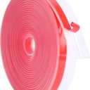 ToLanbbt Weather Stripping Silicone Door Seal Strip 1 in x 20 ft Door Draft Stopper Self Adhesive Door Draft Tape, Side & Bottom Gaps Insulation Strip for Glass Shower Door Sliding Door Window, Clear