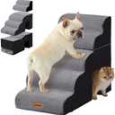 ZOMISIA Dog Ramp for Large Dogs - Pet Stairs 5 Steps Up to 30" H High Bed with Tunnel 2 in 1 with Zippers Suitable, Indoor Cat Ladders with Non-Slip Bottom, Black