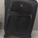 SWISSGEAR Sion Softside Expandable Spinner Luggage Durable Lightweight Travel Suitcase, Black, Carry-On 21-Inch