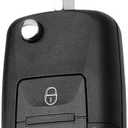 1Pcs Car Key Fob Keyless Flip Entry Remote HLO1J0959753AM 3-btn Compatible with Beetle Golf Passat Flip Key Fob
