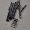 Barras de cortina negras para ventanas de 28 a 48 pulgadas, paquete de 2 barras de cortina pequeas de 5/8 pulgadas de dimetro, barras de cortina resistentes con soportes para dormitorio, sala de (Negro)