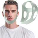 OHELEEP Anti Snore Chin Strap for CPAP Users, Snore Stopper Adjustable, Chin Strap for Sleeping Comfortable Stop Snoring Solution, Anti Snoring Devices Breathable and Reusable, Light Green, M