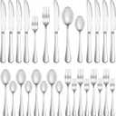 20 Piece Silverware Set Service for 4,Premium Stainless Steel Flatware Set,Mirror Polished Cutlery Utensil Set,Durable Home Kitchen Eating Tableware Set,Include Fork Knife Spoon Set,Dishwasher Safe (20 Pieces)