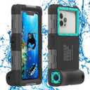 Waterproof Underwater Snorkeling Diving Phone Case for iPhone 16/15/14/13/12/11 Pro Max Mini and Galaxy S25/S24/S23/S22/S21 Ultra Plus Professional [15m/50ft] Photo Video Cover Cover (SG Blue) (Second Generation Blue)