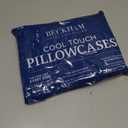 Beckham Hotel Collection Cooling Pillowcases for Hot Sleepers, Standard/Queen Size Set of 2, Cool Bedding, Envelope Closure, Silky Soft, Breathable, Moisture-Wicking, White