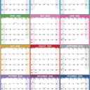 Yearly Wall Calendar 2026 - Large Yearly Calendar 2026 Vetical, Jan 2026 - Dec 2026, 33.7" x 45.1" (Open), 2026 Calendar, Large Wall Calendar 2026, Full Year Paper Calendar with Notes, Thicker Paper, Multi2