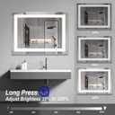 32"x 24" LED Bathroom Mirror Vanity Mirror, Anti-Fog, Dimmable, Color Temperature Adjustable 3000-6000K, Switch-held Memory Led Wall Mirror Suitable for Bathroom, Vanity (Vertical/Horizontal)