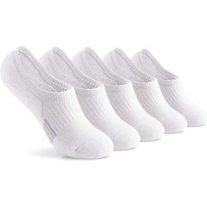 Gonii Womens No Show Socks Athletic Ankle Socks Cushioned Running Low Cut 8-10, 5 Pairs White