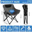 FairySandy 6 Pack Portable Folding Camping Chairs Lightweight Backpacking Chairs Collapsible Camp Chairs for Adults with Storage Bag Beach Camping Chairs for Outdoor, Picnic, Festival, Hiking, Grey, 27.2 x 17.7 x 17.7 inches