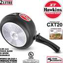 Hawkins Contura Black XT Pressure Cooker, Hard Anodised Inner Lid Cooker, Small Induction Cooker, Handi Cooker, Black CXT20 2 Litre