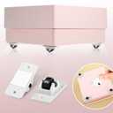 24 Pcs Self Adhesive Wheels Mini Fixed Wheels Caster Boxes Caster for Box Bottom Storage Rack DIY Toy Car Bin Storage(Classic Style)