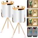 Spot Lights Indoor Floor Lamp, 6W Uplighting Indoor with Remote, Dimmable & Timer & 3 Color Temperatures, 2700K to 6500K Floor Can Lights for Plants Pictures Corner Ambient Lighting, 2 Pack