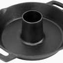 Cast Iron Chicken Roaster-Pre-Seasoned Poultry Roaster Beer Can Turkey/Chicken Holder with Roasting Pan