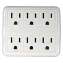 Prime PB801011 6 Outlet Power Tap, White