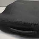 Portable Seat Cushion for Office Soft Memory Foam Seat Cushion Non Slip Bottom with Carry Handle,Washable Cover，Comfortable Coccyx Cushion for Home Office Chair Pad，Car Seat, Wheelchair (Black)