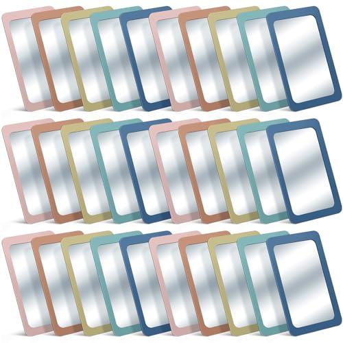 Dandat 30 Pcs Unbreakable Shatter Proof Mirror for Kids 6 x 4 Inches Small Pastel Unbroken Lock Mirrors Bulk for School DIY Crafts Nursery Montessori Daycare Classroom Speech Therapy (Morandi Color)