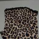 Avidlove Tube Tops for Women Lace Trim Ribbed Strapless Crop Tops Ruched Y2k Bandeau Going Out Top (Medium, Leopard)