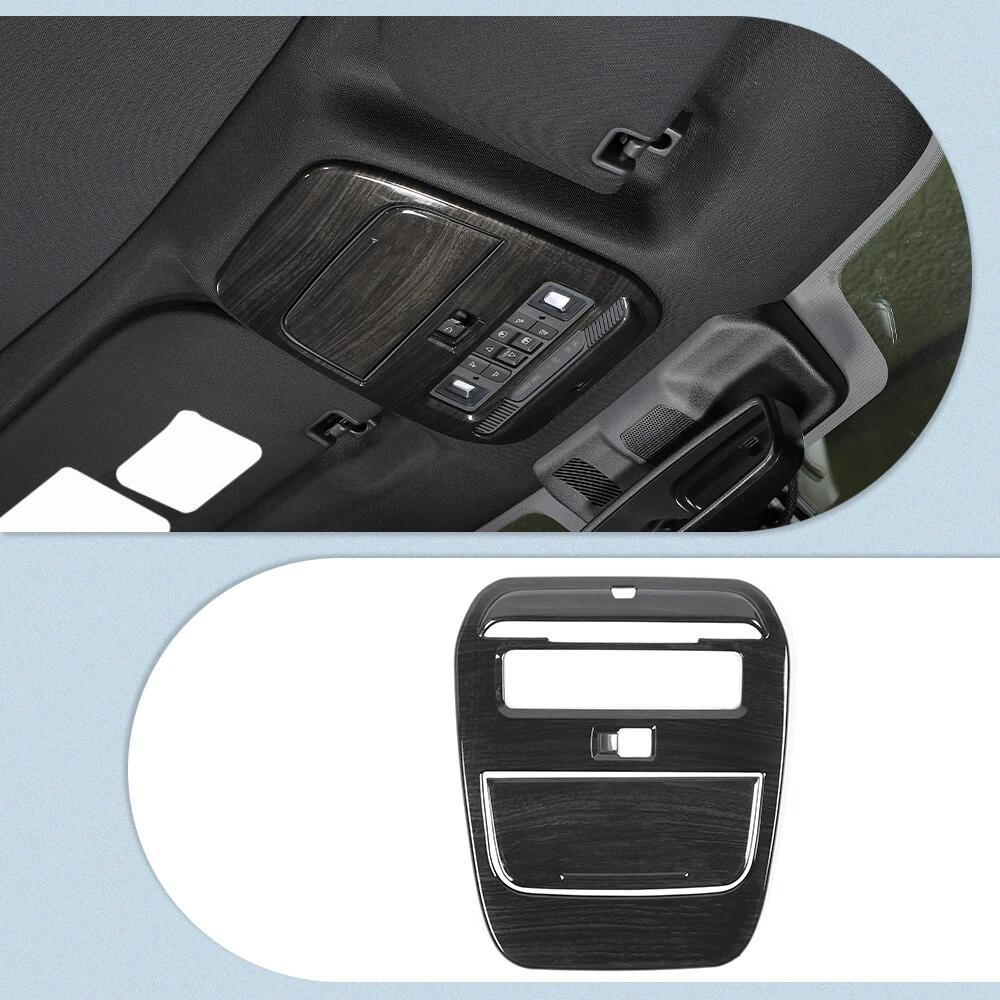 Black Wood Grain Reading Light Panel Trim Cover For Ford F150 2021+ Accessories