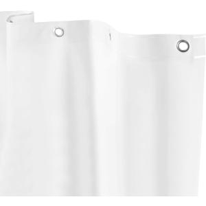 Kenney MB61169 Microban Protected Heavyweight 8 Gauge Waterproof PEVA Shower Curtain Liner with Rust-Resistant Metal Grommets and Weighted Magnetic Hem for Bathroom, 70" W x 72" H, White