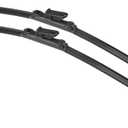 X AUTOHAUX 2pcs 28"+28" Silicone Front Windshield Wiper Blade for Ford Focus 2012-2017 Windscreen Wiper OE Replacement Set All-Seasons Top-Lock/Push Button