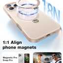TORRAS 360 Spin Magnetic Stand for iPhone 16 Pro Max Case, Fit for MagSafe, Military Grade Protective Ostand Case for 16 Pro Max Phone Case with Stand Rotatable, Desert Pink 6.9 inch