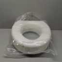 HealthSmart Enhanced Comfort 5" Raised (Round) Toilet Seat Riser 5 Slip Resistant Pads FSA/HSA Eligible Toilet Seat Risers for Seniors Padded Toilet Seat Elevation 15.7 x 15.2 x 6.1